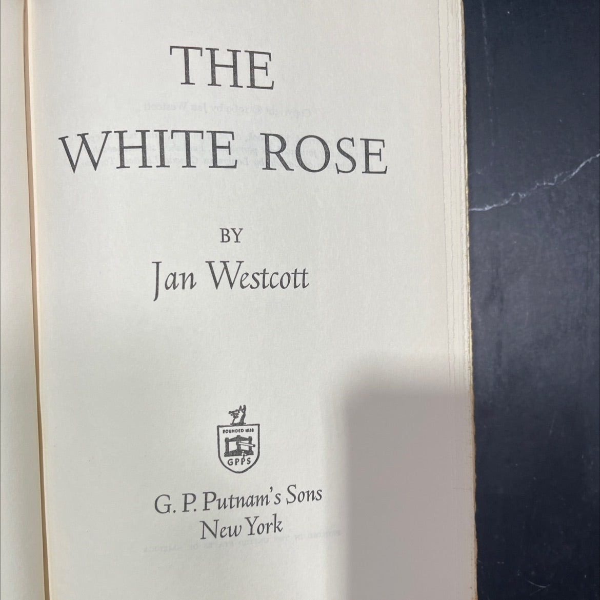 the white rose book, by Jan Westcott, 1969 Hardcover image 2