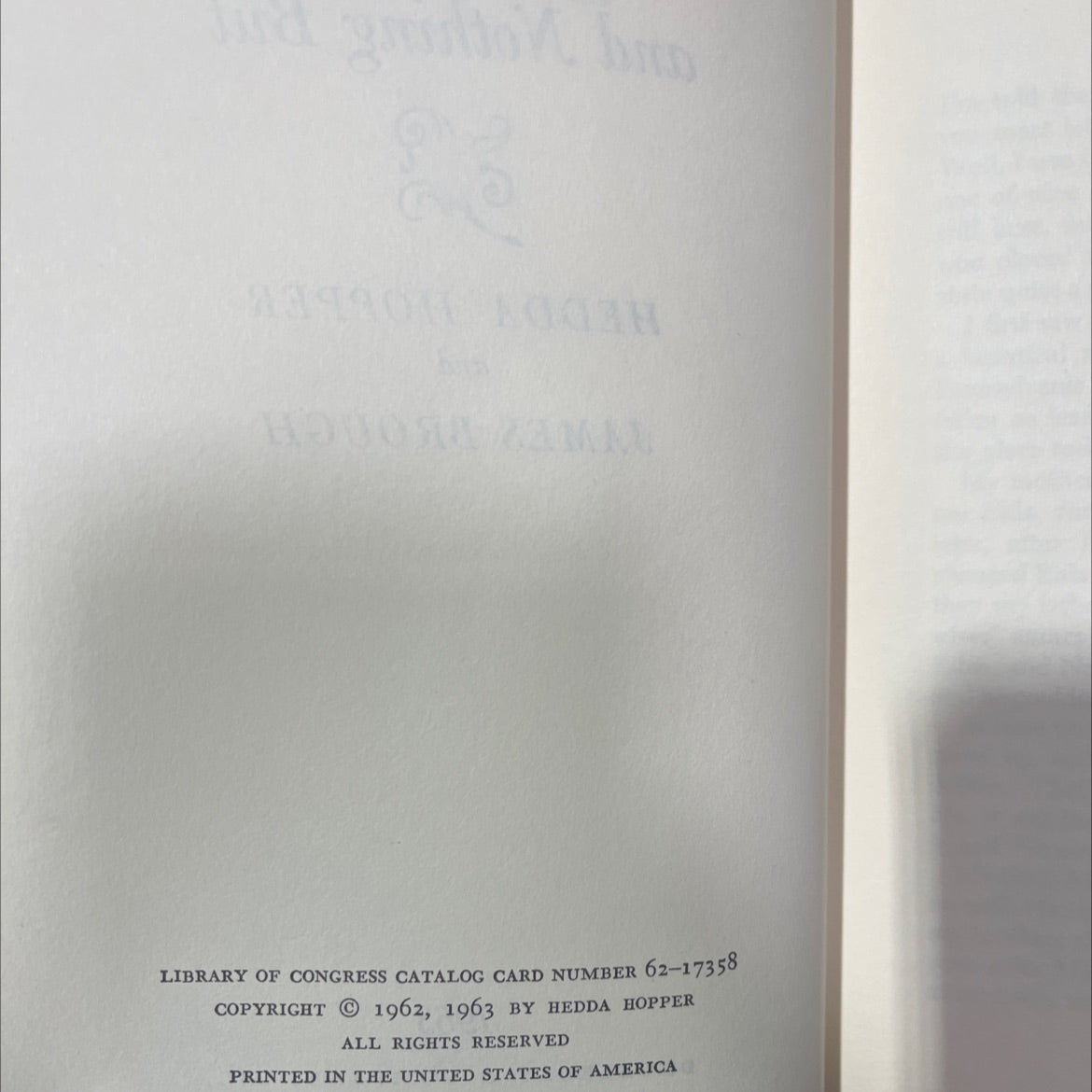 SIGNED the whole truth and nothing but book, by hedda hopper and james brough, 1963 Hardcover, Rare, Vintage image 3