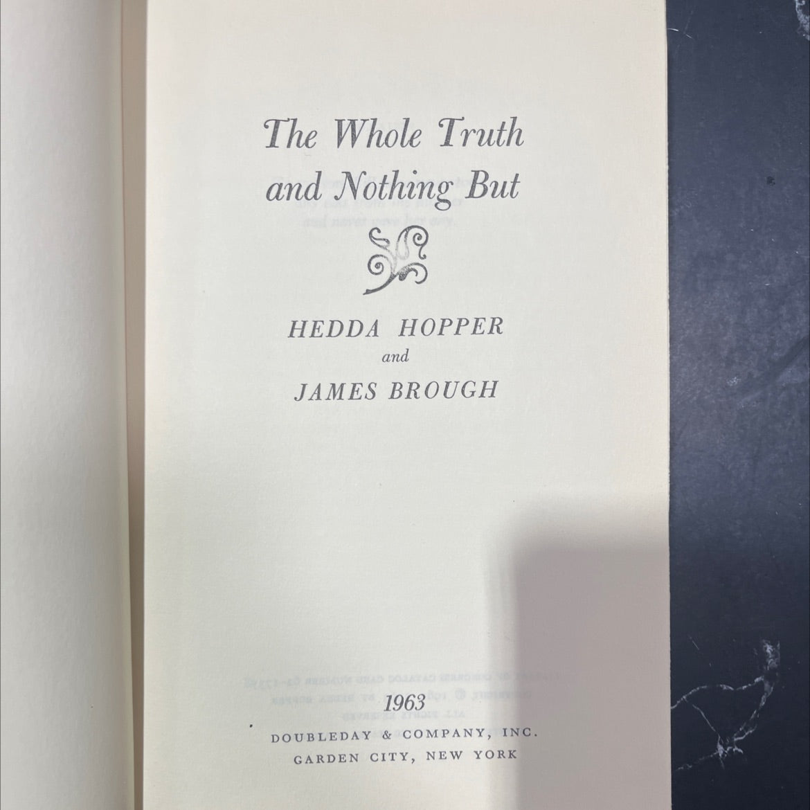 SIGNED the whole truth and nothing but book, by hedda hopper and james brough, 1963 Hardcover, Rare, Vintage image 2