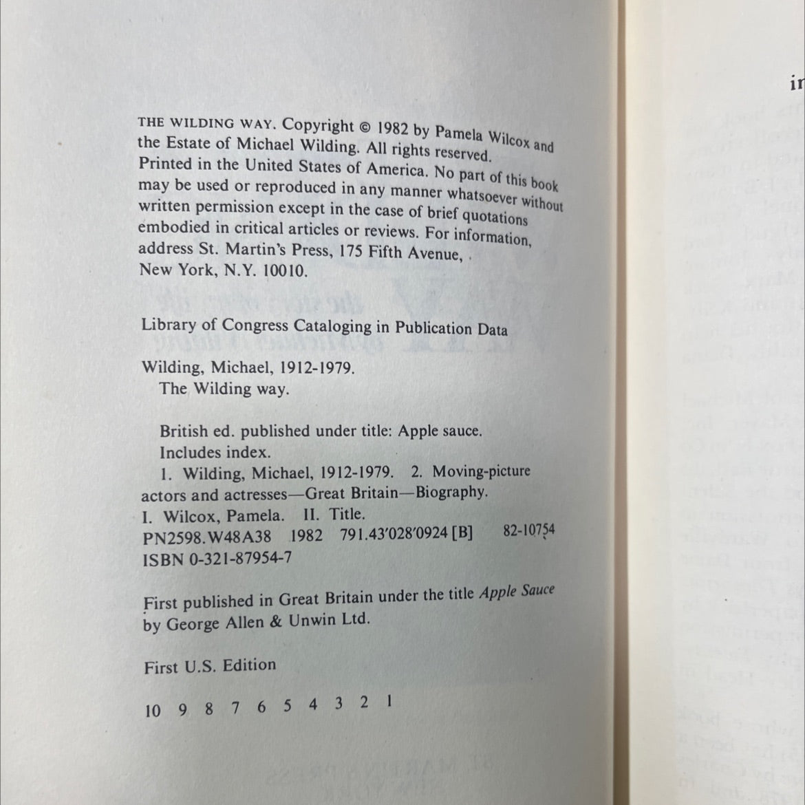 the wilding way book, by Michael Wilding, 1982 Hardcover image 3