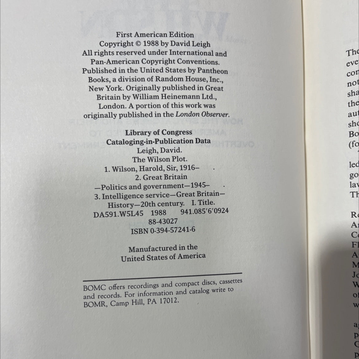 the wilson plot how the spycatchers and their american allies tried to overthrow the british government book, by david image 3
