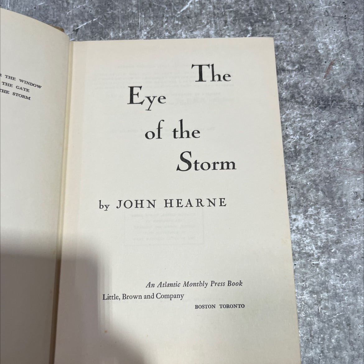 the window the gate the storm eye the of the storm book, by john hearne, 1957 Hardcover image 2