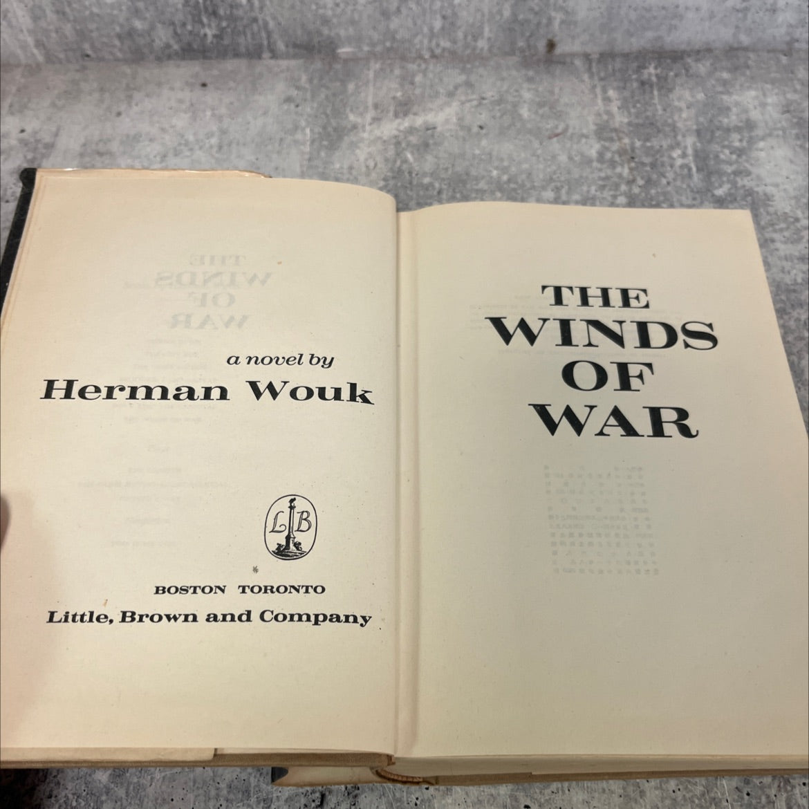 the winds of war book, by herman wouk, 1971 Hardcover image 2