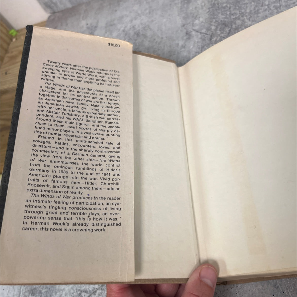 the winds of war book, by herman wouk, 1971 Hardcover image 4
