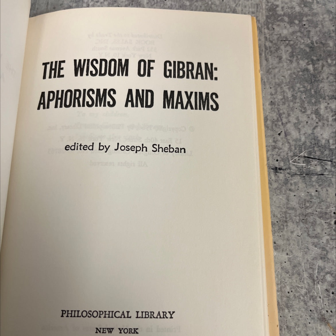 the wisdom of gibran: aphorisms and maxims book, by Kahlil Gibran, 1966 Hardcover image 2