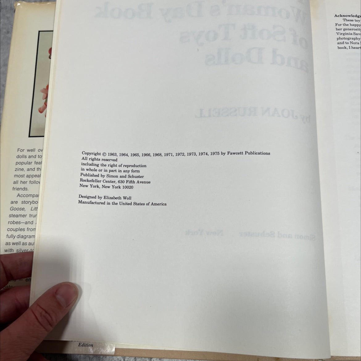 the woman's day book of soft toys and dolls book, by joan russell, 1975 Hardcover image 3