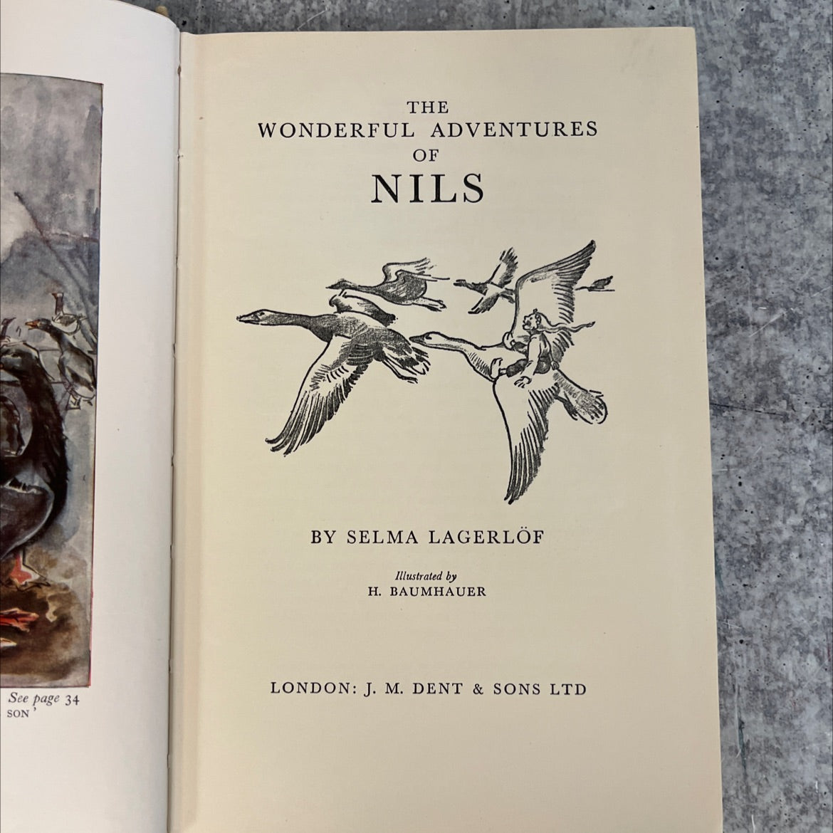 the wonderful adventures of nils book, by selma lagerlöf, 1966 Hardcover, Vintage image 2