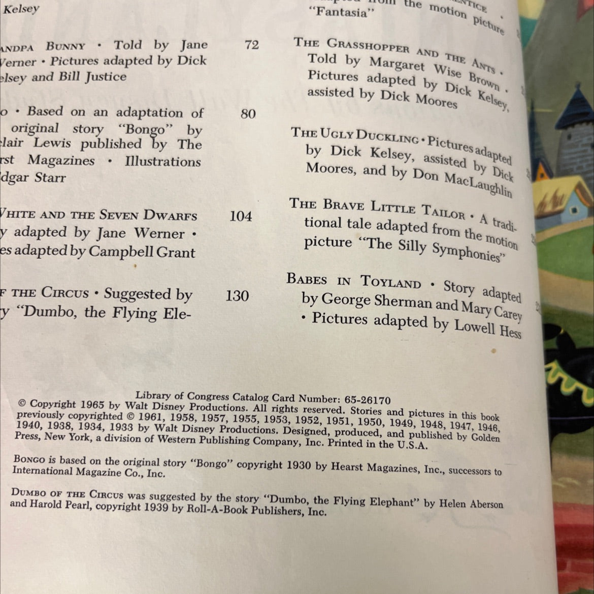 the wonderful worlds of walt disney fantasyland book, by various, 1965 Hardcover image 3