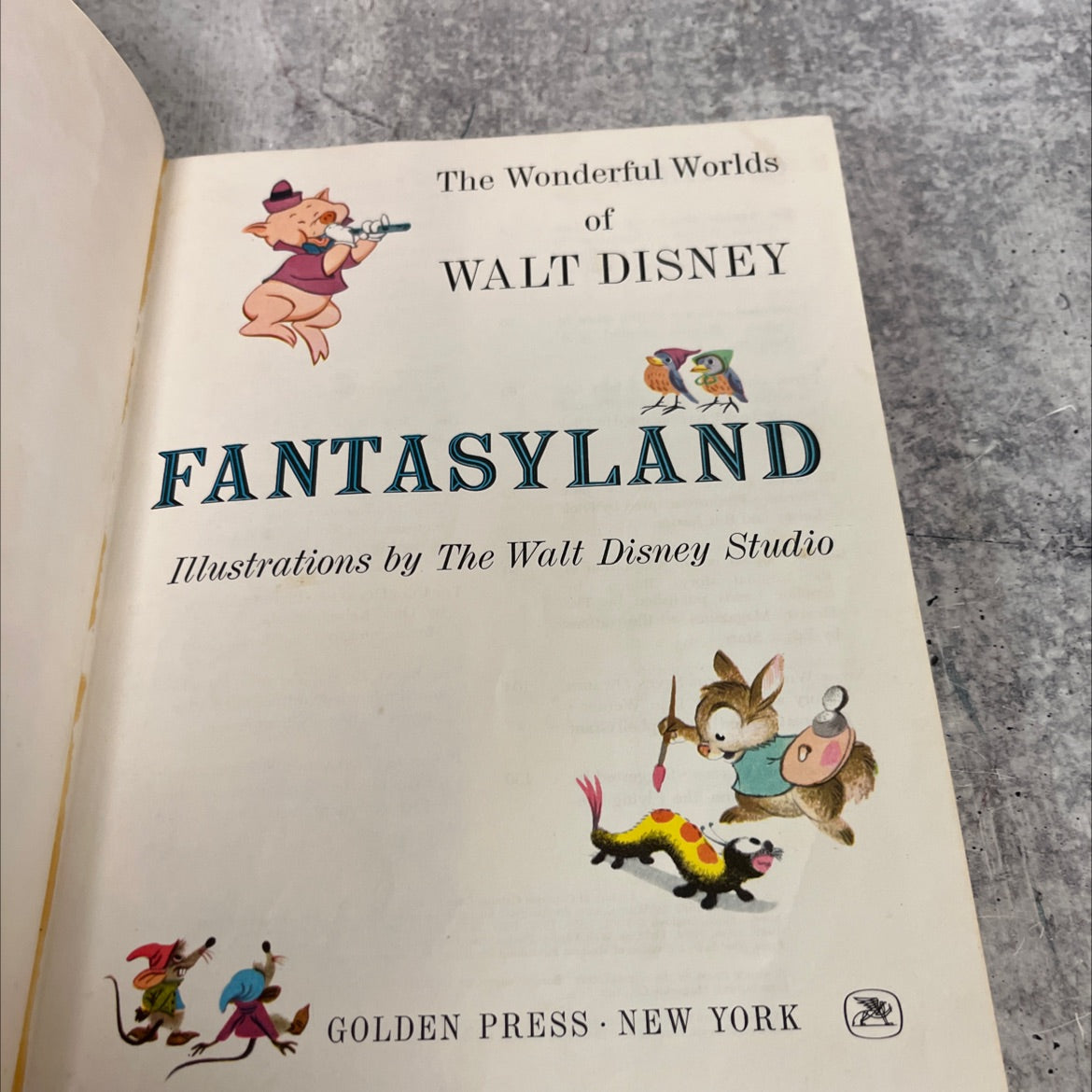 the wonderful worlds of walt disney fantasyland book, by various, 1965 Hardcover image 2