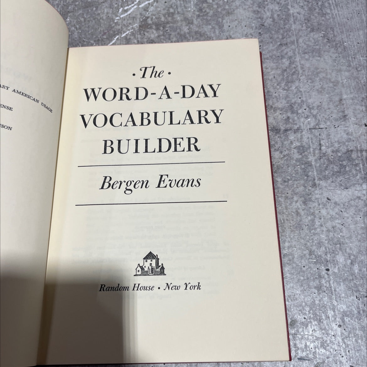 the word-a-day vocabulary builder book, by bergen evans, 1963 Hardcover image 2