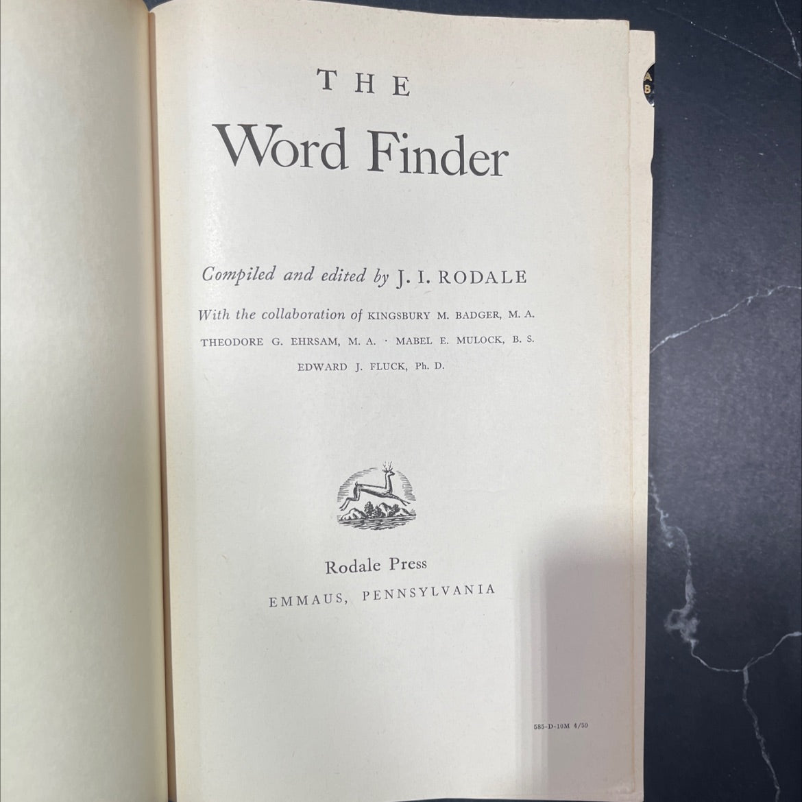 the word finder book, by j. i. rodale, 1959 Hardcover image 2