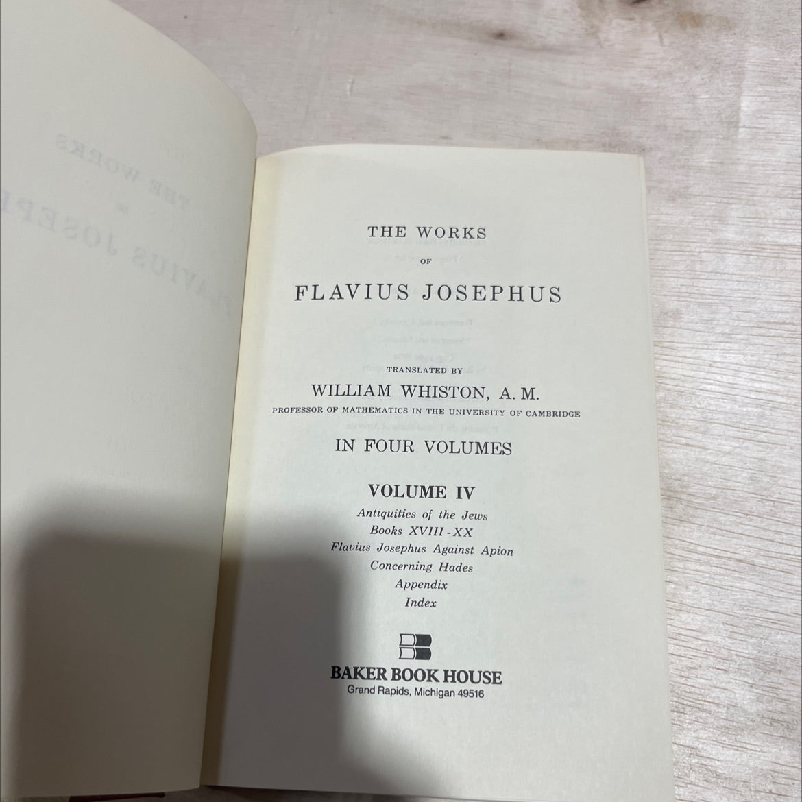 the works of flavius josephus book, by flavius josephus, 1988 Hardcover image 2