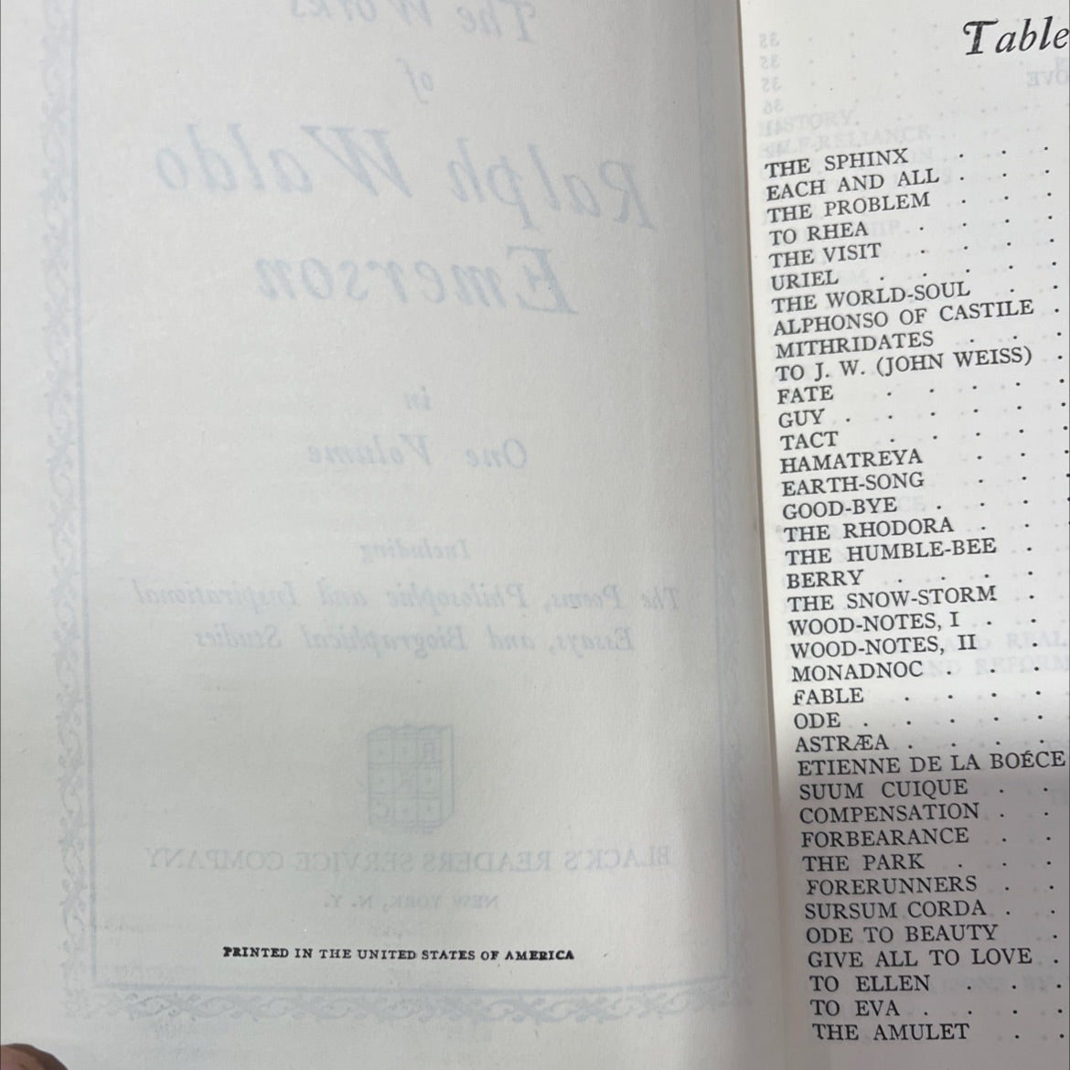 the works of ralph waldo emerson in one volume including the poems, philosophic and inspirational essays, and image 3