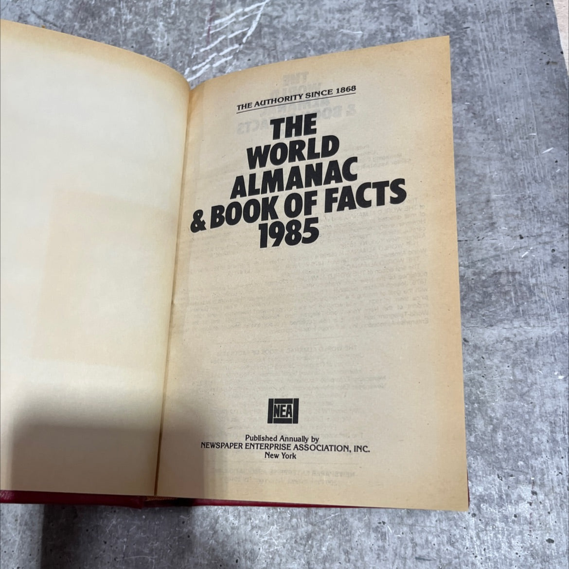 the world almanac & book of facts 1985 book, by Newspaper Enterprise Association, Inc., 1985 Hardcover image 2