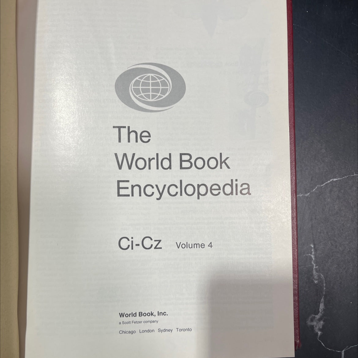 the world book encyclopedia ci-cz volume 4 book, by world book, inc., 1985 Leather image 2