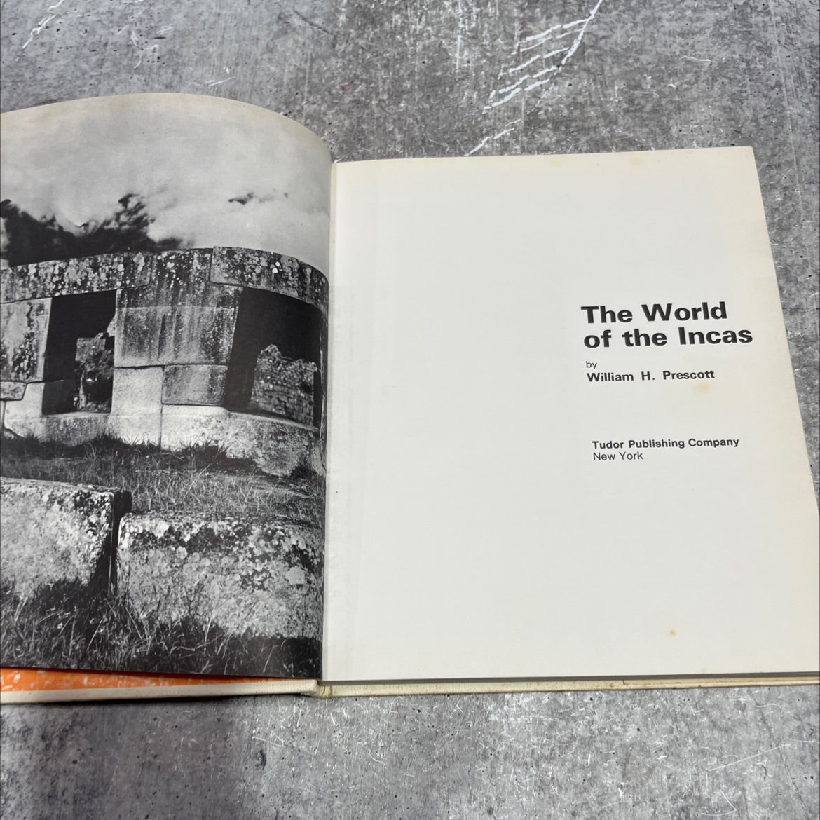 the world of the incas book, by william h. prescott, 1970 Hardcover image 2