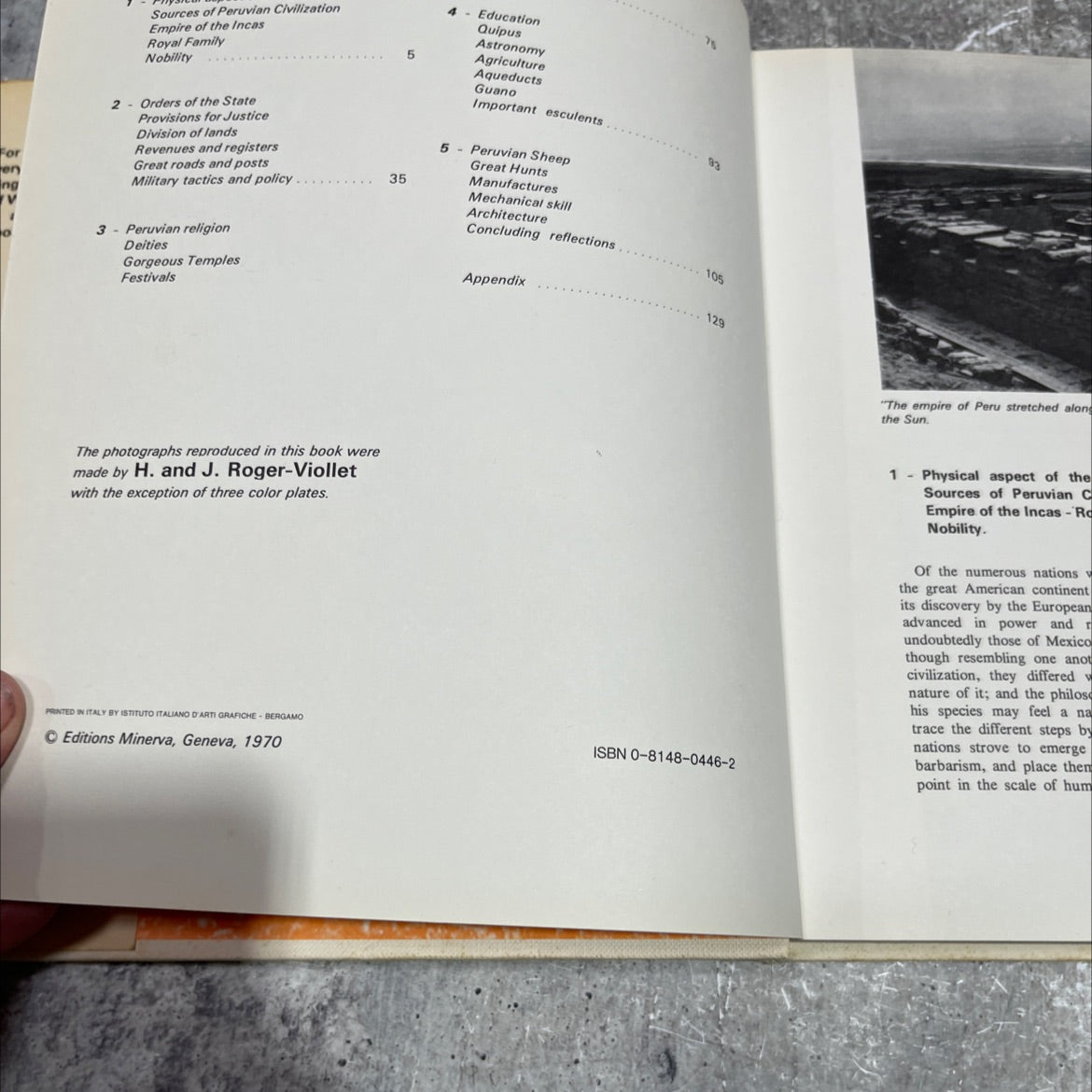 the world of the incas book, by william h. prescott, 1970 Hardcover image 3