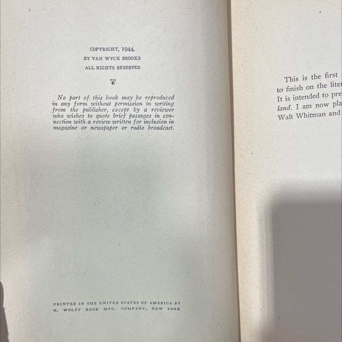 the world of washington irving book, by van wyck brooks, 1944 Hardcover image 3