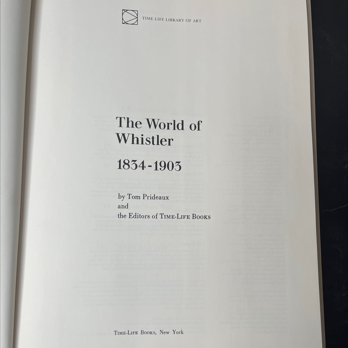 the world of whistler book, by tom prideaux, 1970 Hardcover, Vintage image 2
