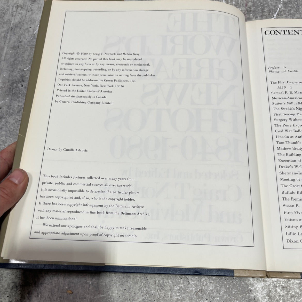 the world's great news photos 1840-1980 book, by craig t. norback and melvin gray, 1980 Hardcover image 3