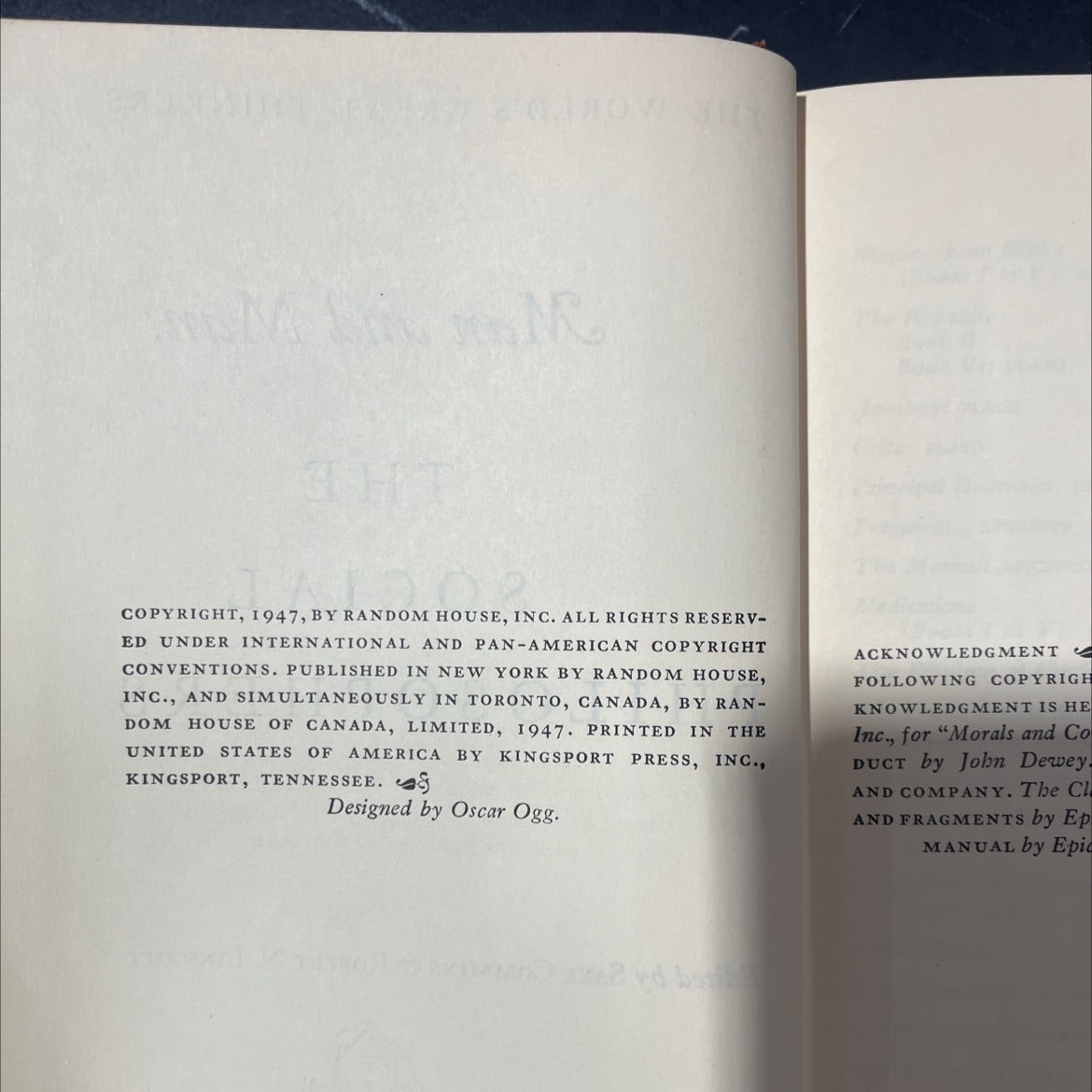 the world's great thinkers man and man: the social philosophers book, by saxe commins & robert n. linscott, 1947 image 3