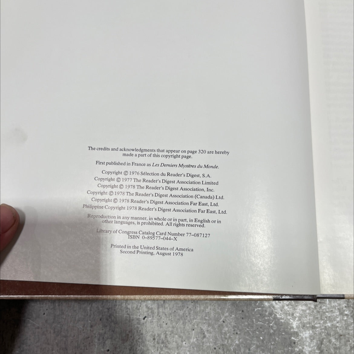 the world's last mysteries book, by unknown, 1978 Hardcover image 3