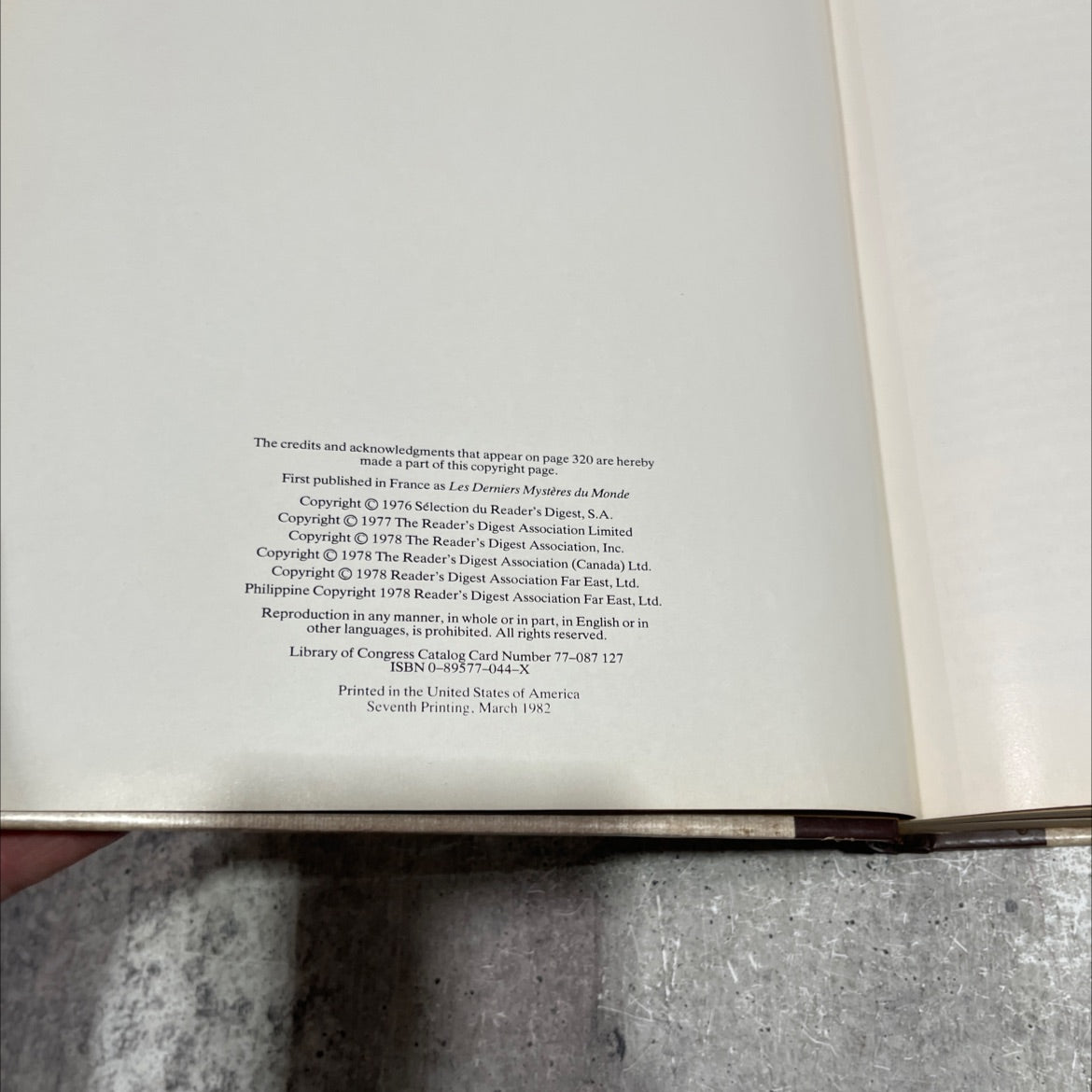 the world's last mysteries book, by unknown, 1978 Hardcover image 3