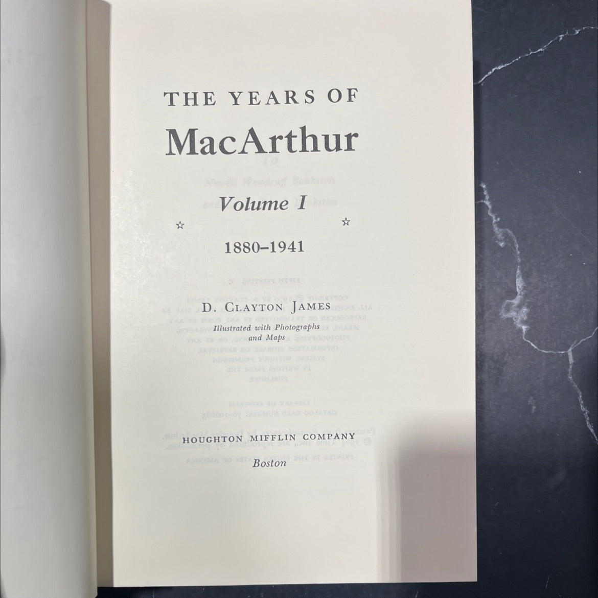 the years of macarthur book, by d. clayton james, 1970 Hardcover image 2