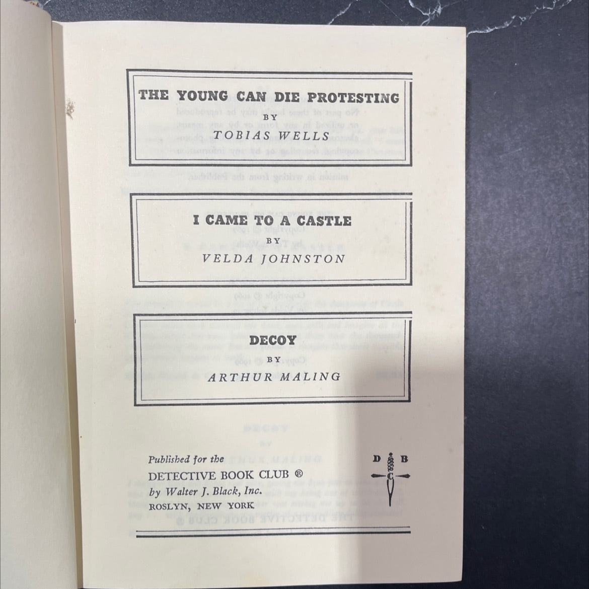 the young can die protesting book, by tobias wells, 1969 Hardcover image 2