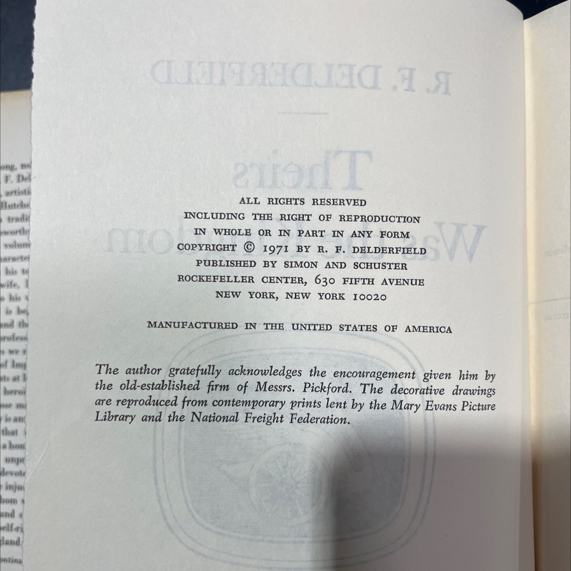 theirs was the kingdom book, by R. F. Delderfield, 1971 Hardcover image 3