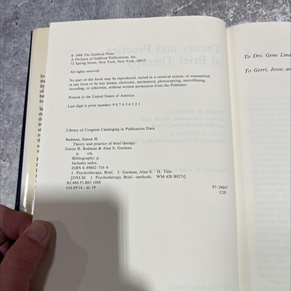 theory and practice of brief therapy book, by Simon H. Budman, Alan S. Gurman, 1988 Hardcover image 3
