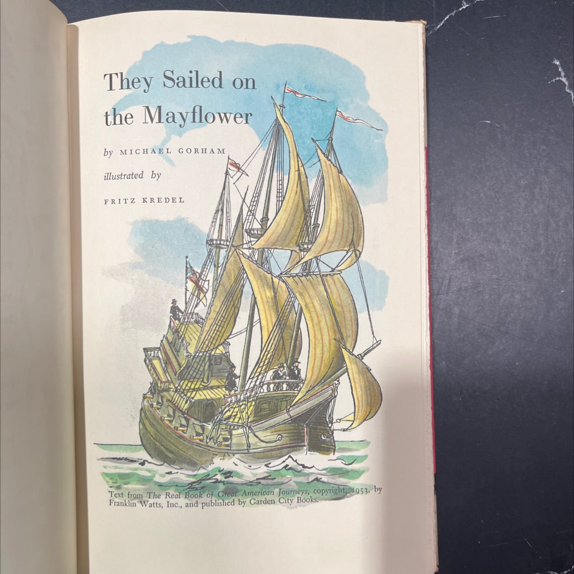 they sailed on the mayflower book, by michael gorham, 1958 Hardcover image 2