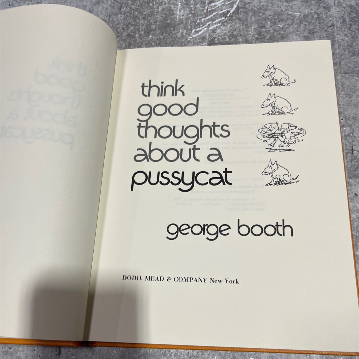 think good thoughts about a pussycat book, by George Booth, 1975 Hardcover image 2