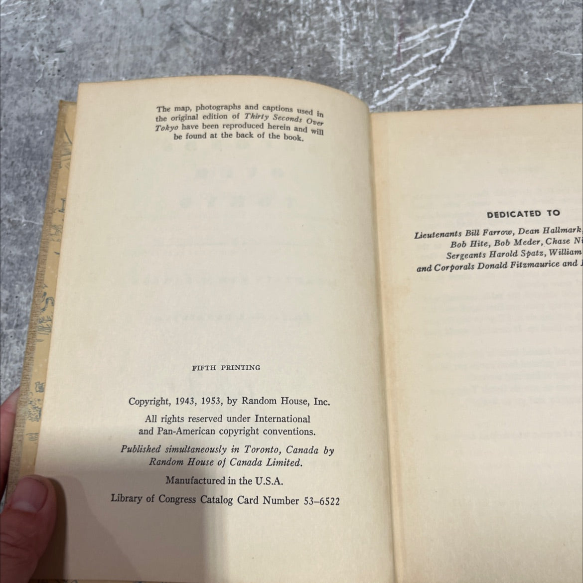 thirty seconds over tokyo book, by captain ted w. lawson, 1953 Hardcover image 3