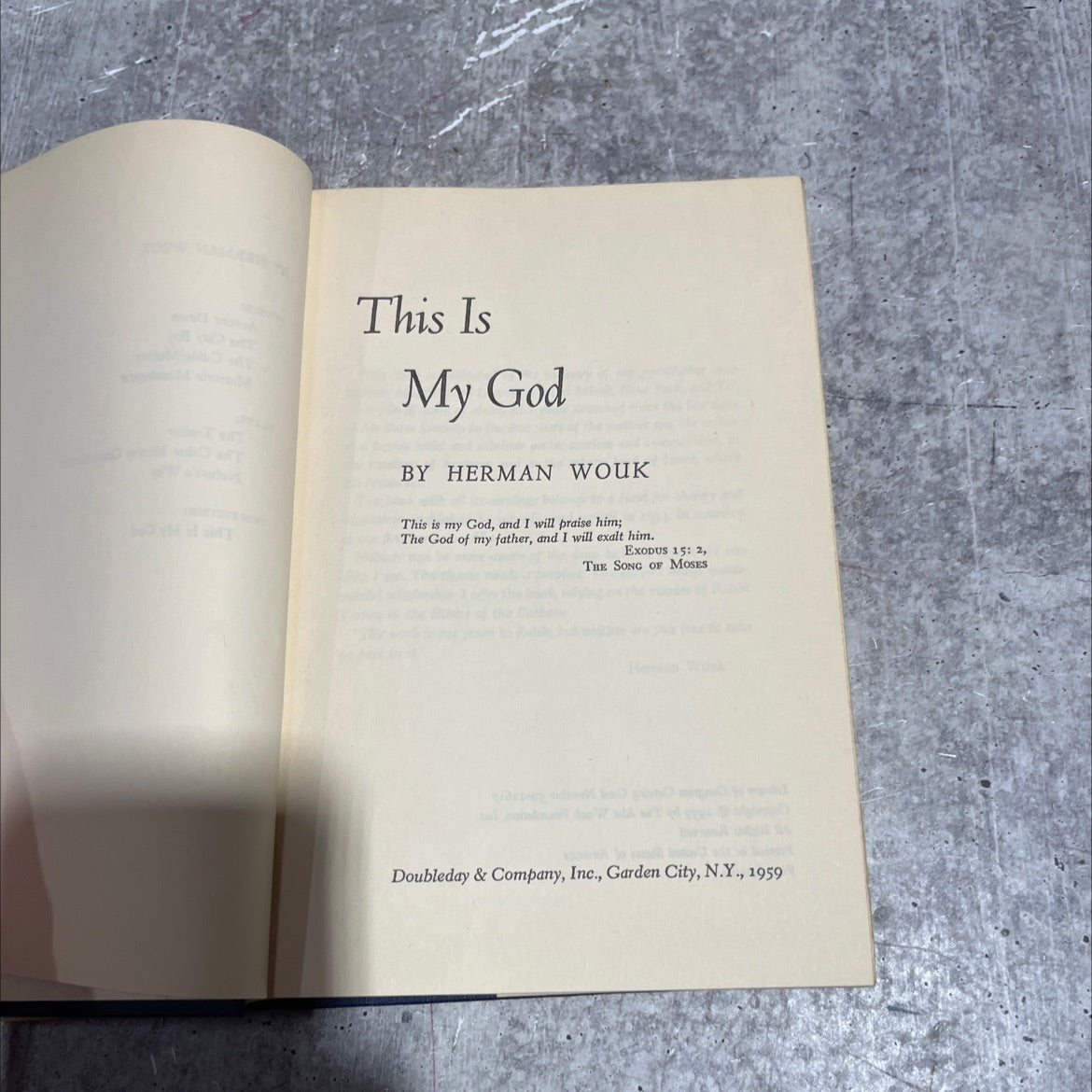 this is my god book, by herman wouk, 1959 Hardcover image 2