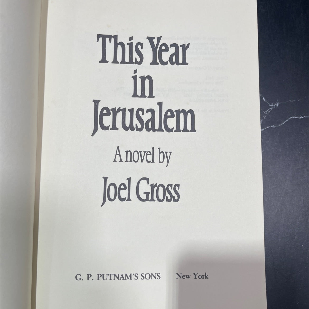 this year in jerusalem book, by Joel Gross, 1983 Hardcover image 2