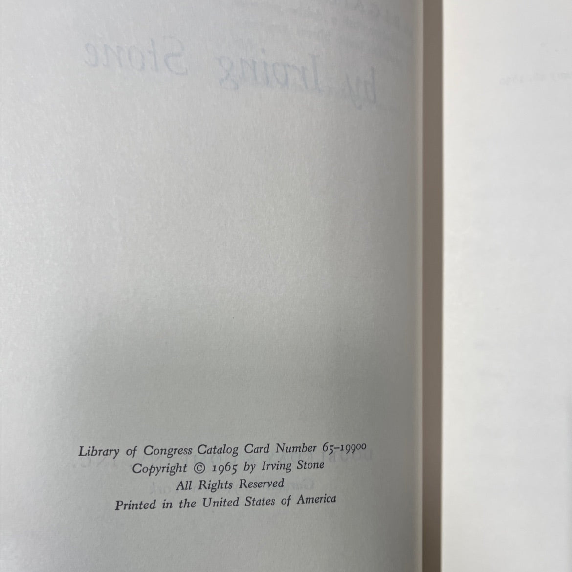 those who love a biographical novel of jean stone abigail and john adams book, by irving stone, 1965 Hardcover image 3