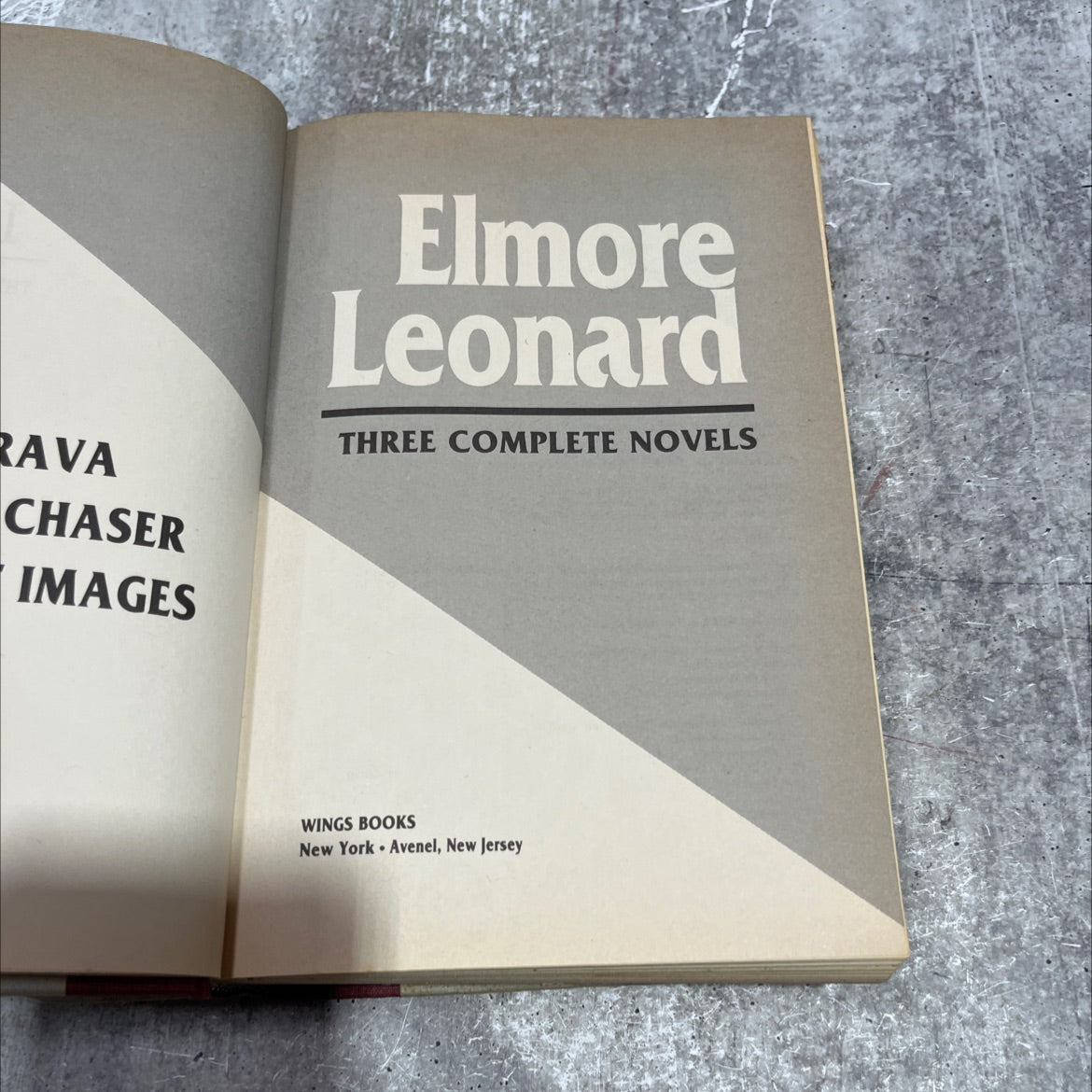 three complete novels book, by Elmore Leonard, 1992 Hardcover image 2