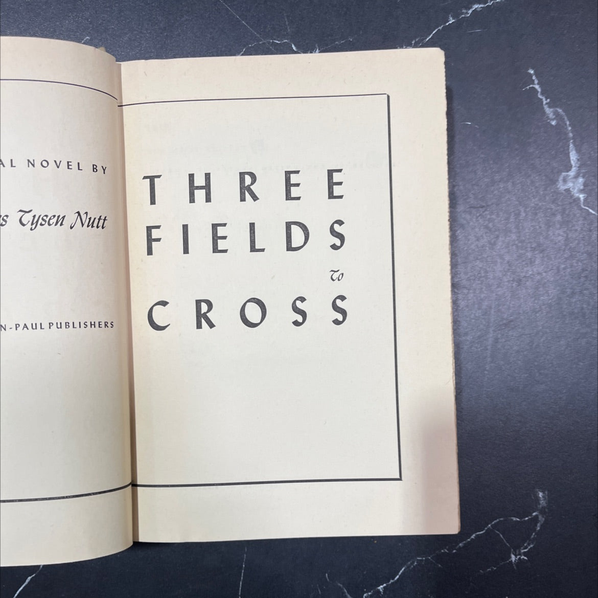three fields book, by s tyson nutt, 1947 Hardcover image 2