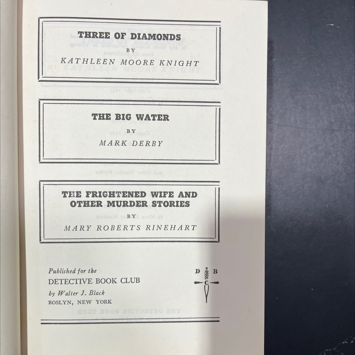 three of diamonds book, by kathleen moore knight, 1953 Hardcover image 2