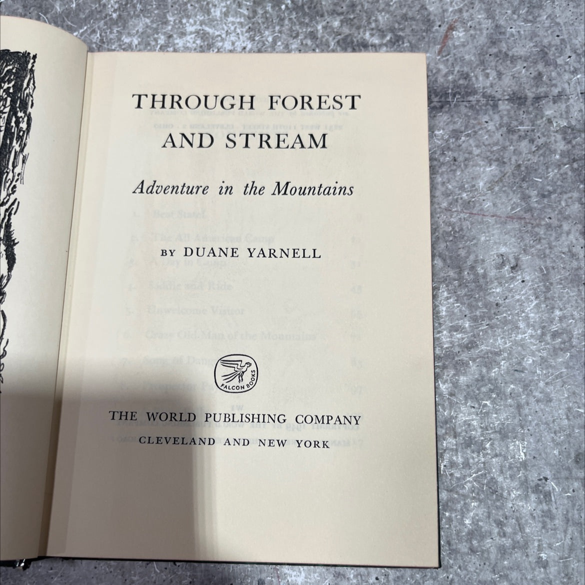 through forest and stream adventure in the mountains book, by duane yarnell, 1949 Hardcover image 2