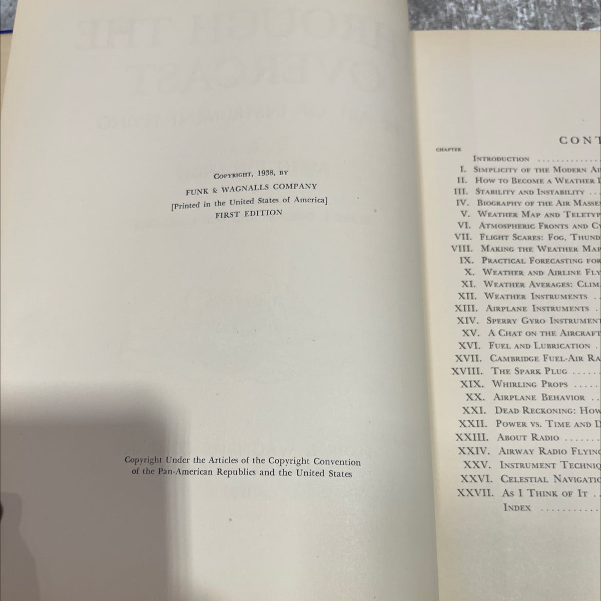 through the overcast the art of instrument flying book, by assen jordanoff, 1938 Hardcover image 3