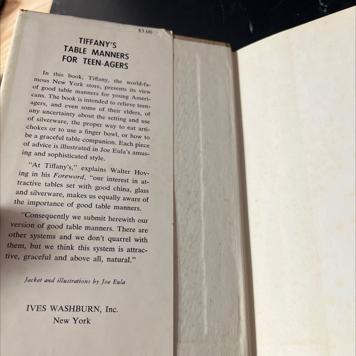 tiffany's table manners for teen-agers book, by w. hoving, 1961 Hardcover image 4