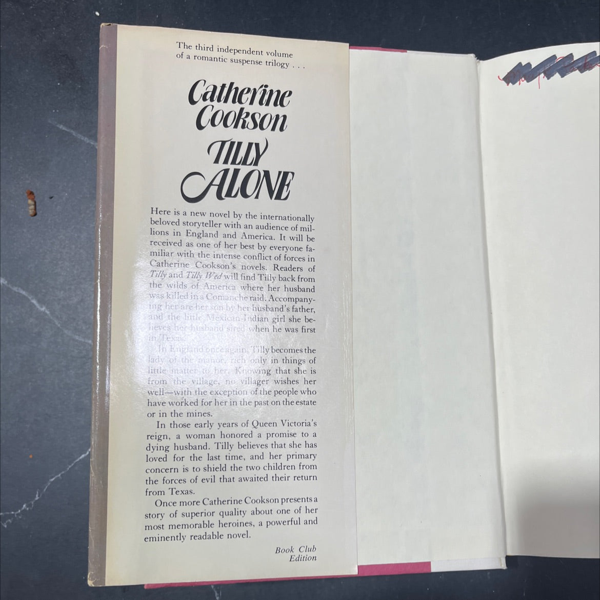 tilly alone book, by catherine cookson, 1982 Hardcover image 4