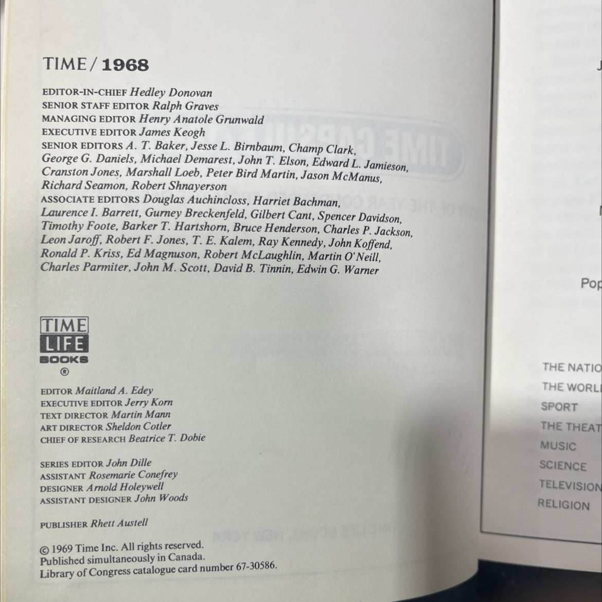 time capsule/1968 a history of the year condensed from the pages of time book, by not stated, 1969 Hardcover image 3
