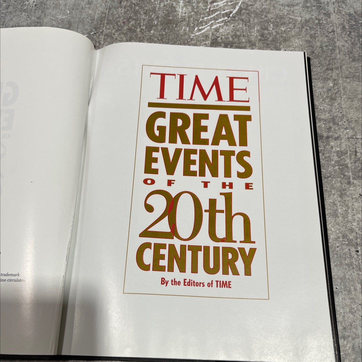 time great events the 20th century book, by editors of time, 1997 Hardcover image 2