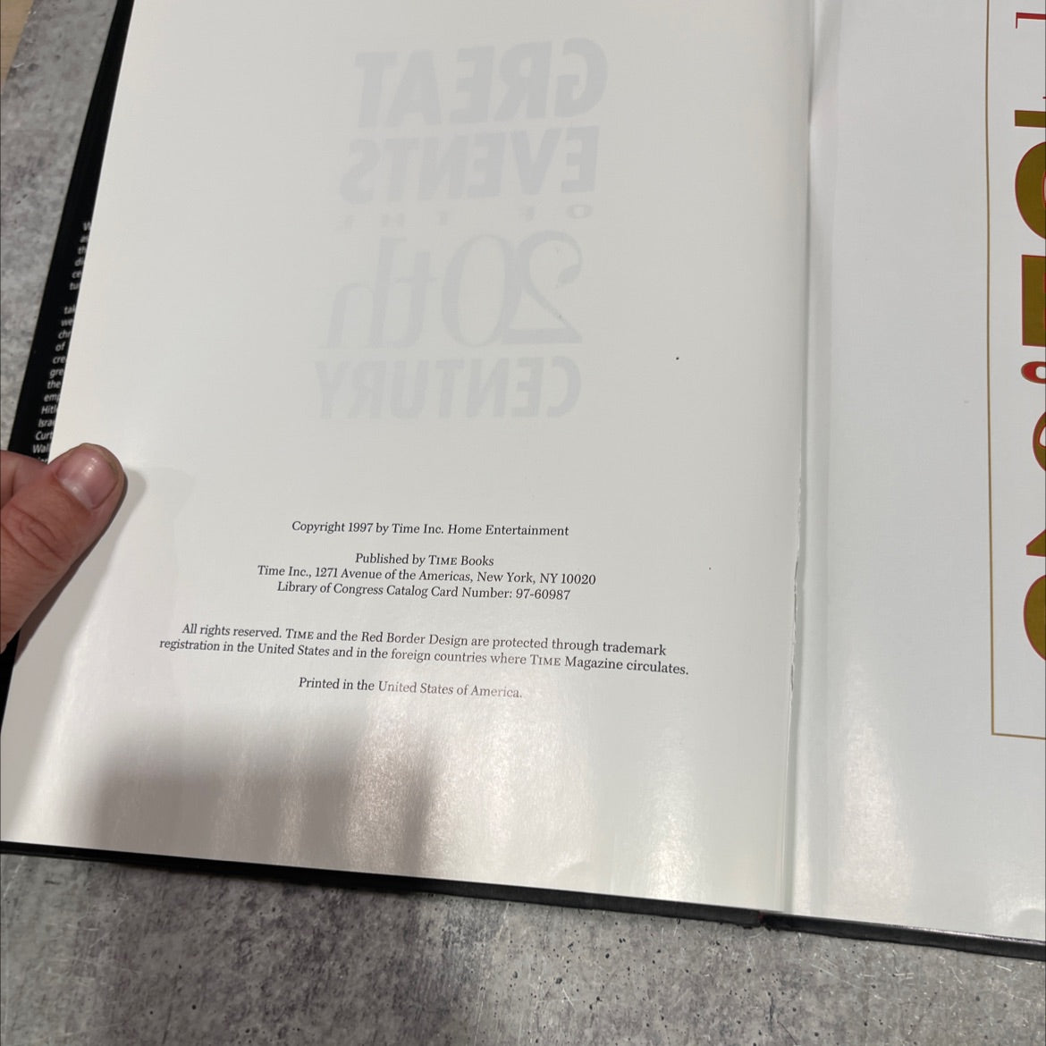 time great events the 20th century book, by editors of time, 1997 Hardcover image 3