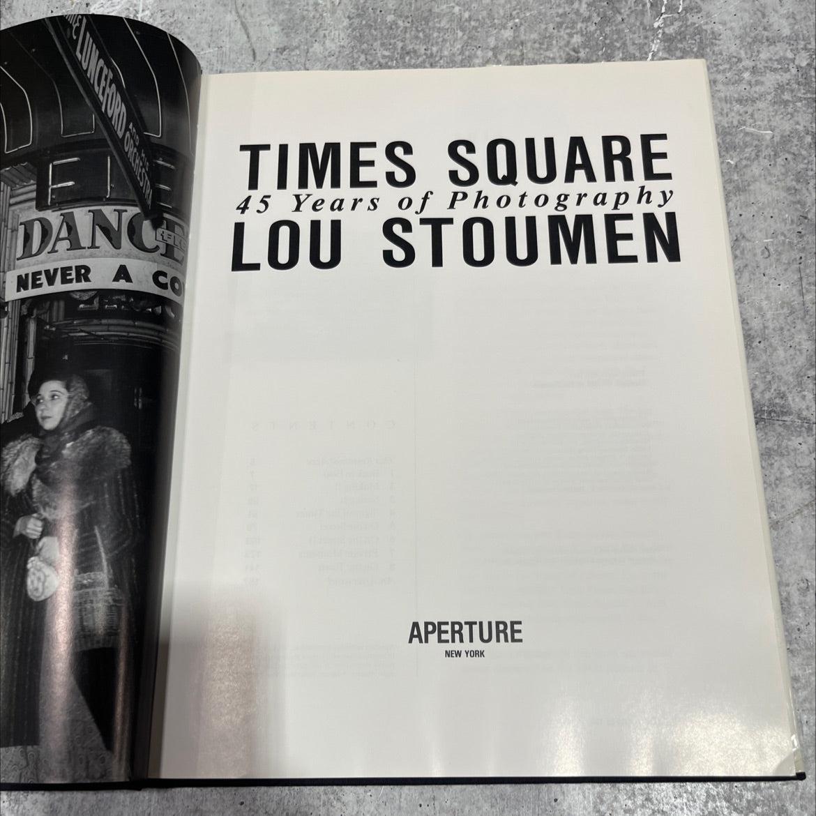 times square 45 years of photography book, by lou stoumen, 1985 Hardcover image 2