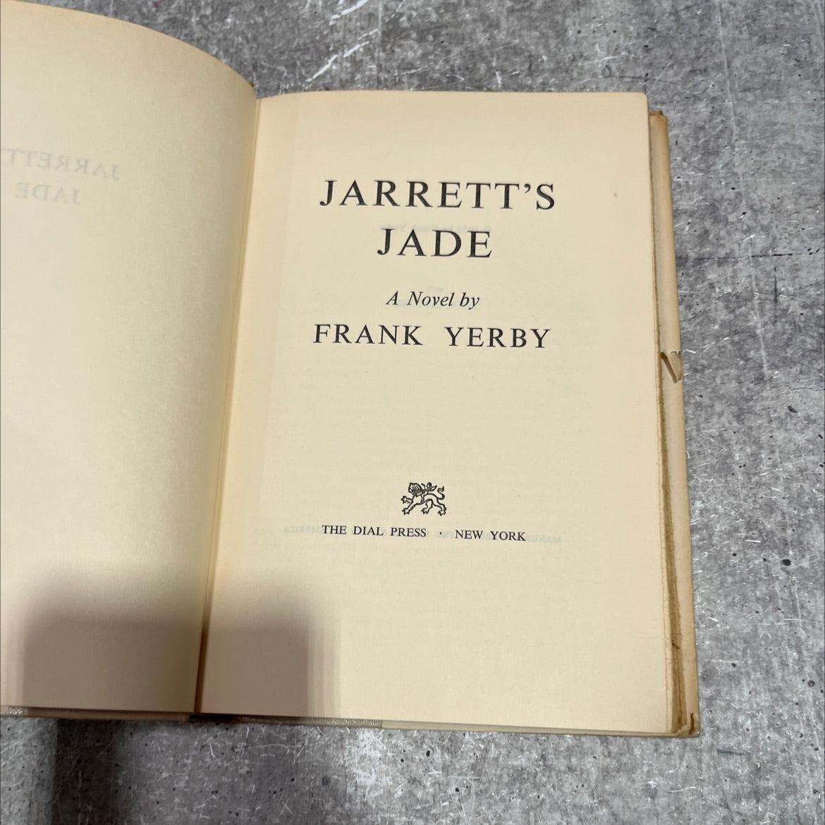 tjarett's jade book, by frank yerby, 1959 Hardcover image 2