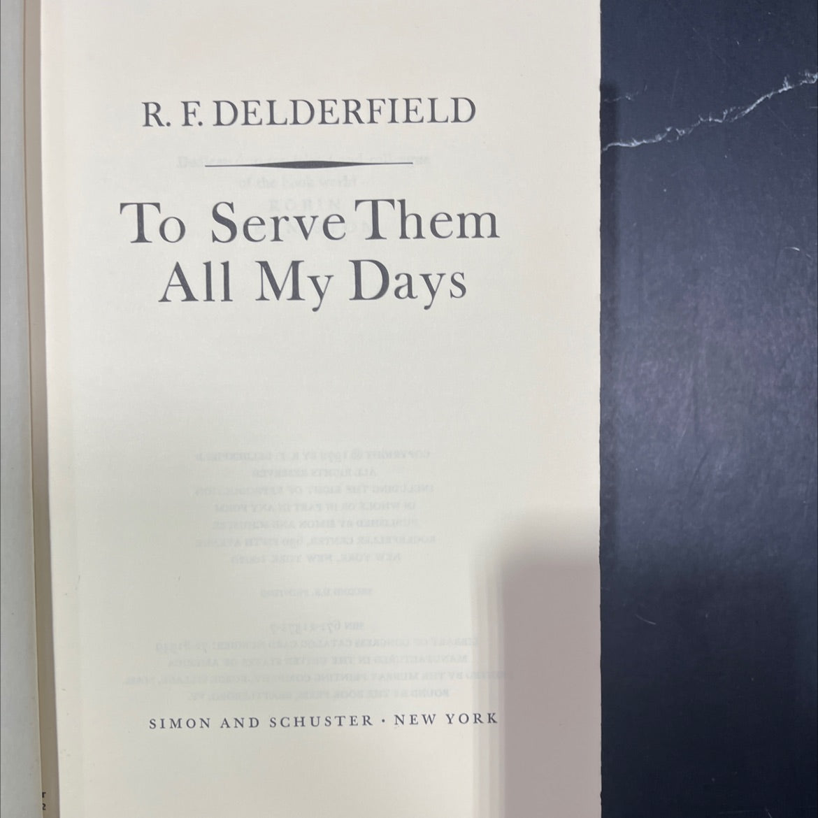 to serve them all my days book, by r. f. delderfield, 1972 Hardcover image 2